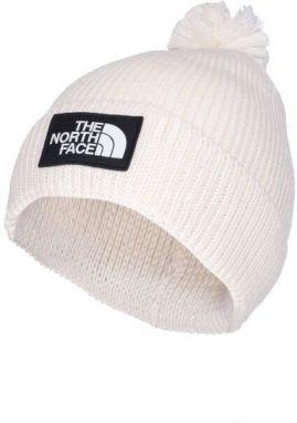 The North Face LOGO BOX POM BEANIE Dámska čiapka, biela, veľkosť