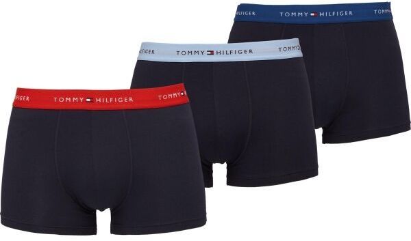 Tommy Hilfiger SIGNATURE CTN ESS-3P WB TRUNK Pánske boxerky, tmavo modrá, veľkosť S