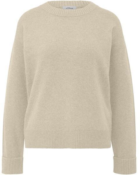 s.Oliver KNITTED PULLOVER Dámsky pletený sveter, béžová, veľkosť