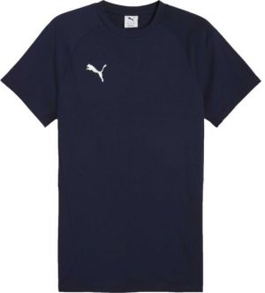 Puma TEAMEVOSTRIPE TEE Pánske tričko, tmavo modrá, veľkosť