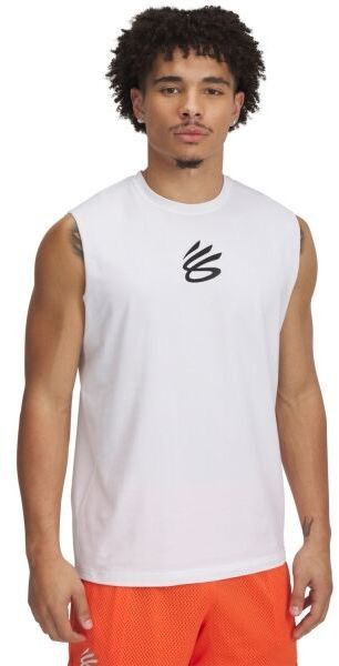 Under Armour CURRY SLVS TEE Pánske tielko, biela, veľkosť M