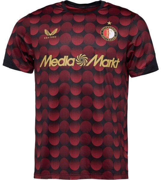 CASTORE FEYENOORD HOME PRE MATCH SS TEE Pánske futbalové tričko, vínová, veľkosť