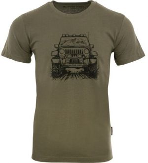 ALPINE PRO BREJ Pánske tričko, khaki, veľkosť