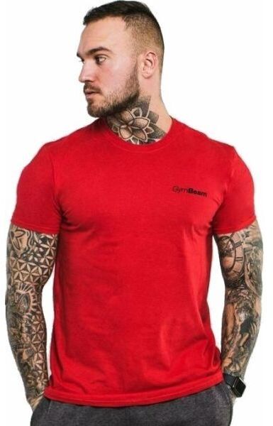 GymBeam BASIC Pánske tričko, červená, veľkosť