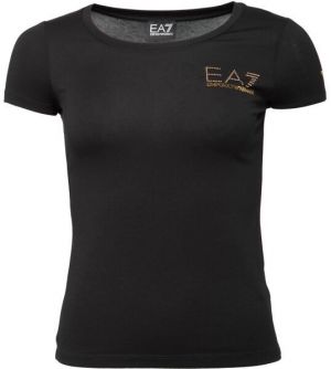 EA7 T-SHIRT Dámske tričko, čierna, veľkosť