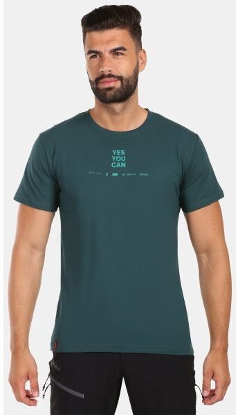 KILPI DISCOVER Pánske bavlnené tričko, tmavo zelená, veľkosť