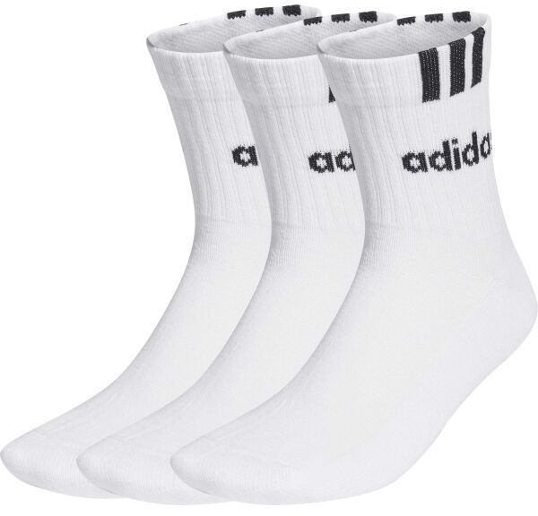 adidas 3-STRIPES LINEAR 3P Ponožky, biela, veľkosť