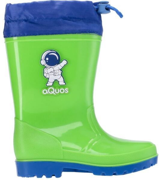 AQUOS RASTY K COLLAR Chlapčenské gumáky, zelená, veľkosť