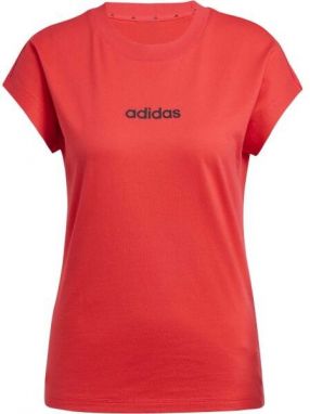 adidas ESSENTIALS LINEAR Dámske tričko, červená, veľkosť