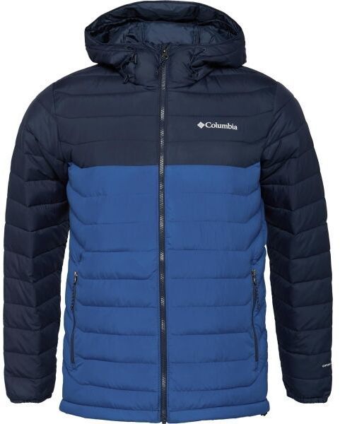 Columbia POWDER LITE HOODED JACKET Pánska zimná bunda, modrá, veľkosť