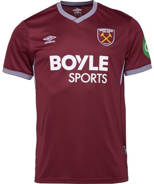 Umbro WEST HAM HOME SS SHIRT Pánsky futbalový dres, vínová, veľkosť
