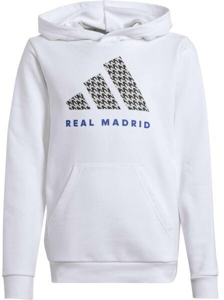 adidas REAL MADRID KIDS HD Detská mikina, biela, veľkosť