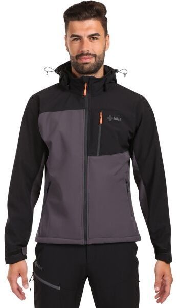 KILPI ONTAVIO Pánska softshellová bunda, tmavo sivá, veľkosť