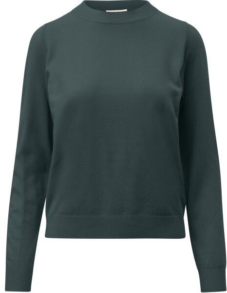 s.Oliver KNITTED PULLOVER Dámsky pletený sveter, tmavo zelená, veľkosť