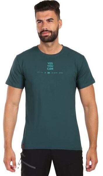KILPI DISCOVER Pánske bavlnené tričko, tmavo zelená, veľkosť XXXL