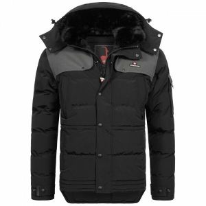 HOHENHORN ADAMELO Pánska zimná bunda, čierna, veľkosť XXXL