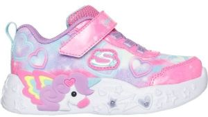Skechers UNICORN CHARMER Dievčenská svietiaca obuv, ružová, veľkosť