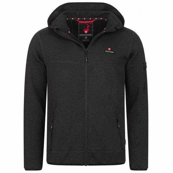 HOHENHORN TACUL Pánska flísová mikina, tmavo sivá, veľkosť