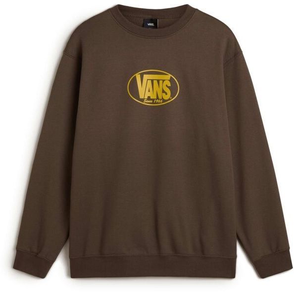 Vans M CLASSIC OVAL CREW Pánska mikina, hnedá, veľkosť XXL