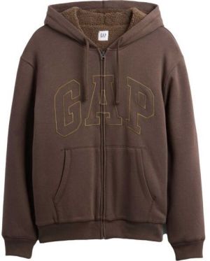 GAP V-GAP ARCH SHERPA FZ Pánska zateplená mikina, hnedá, veľkosť