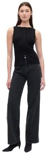 GAP V-HR WIDE LEG BLACK PIMA Dámske džínsy, čierna, veľkosť