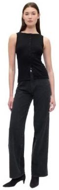 GAP V-HR WIDE LEG BLACK PIMA Dámske džínsy, čierna, veľkosť