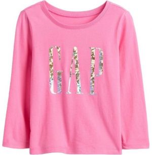 GAP V-FRCH LS BF LOGO TEE Detské tričko, ružová, veľkosť 4Y