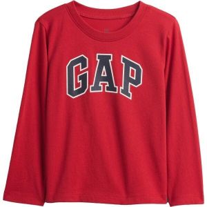 GAP V-FRCH LS LOGO TEE Detské tričko, červená, veľkosť 4Y