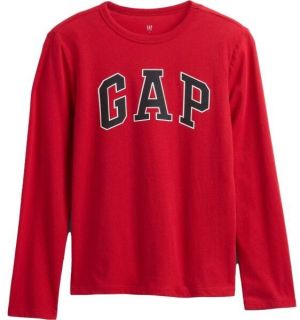 GAP V-FRCH LS LOGO TEE Detské tričko, červená, veľkosť