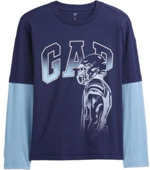 GAP V-LS ELV GRAPHIC TEE Detské tričko, tmavo modrá, veľkosť