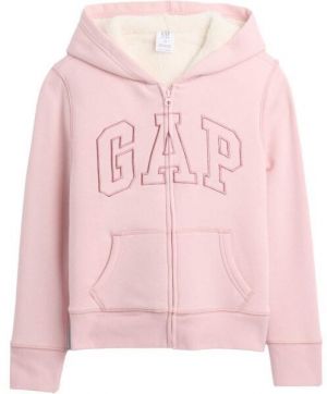 GAP V-LOGO HERITAGE SHERPA FZ Dievčenská zateplená mikina, ružová, veľkosť