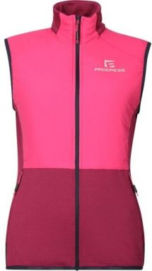 PROGRESS TARJA Dámska hybridná vesta s merinom, ružová, veľkosť