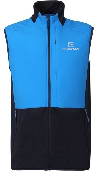 PROGRESS TORSTEN Pánska hybridná vesta s merinom, modrá, veľkosť