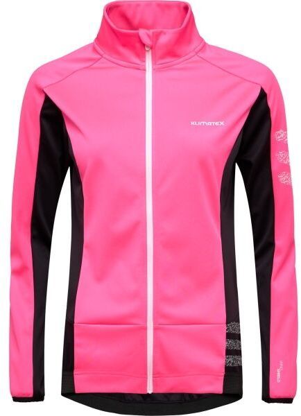 Klimatex MIRABEL Dámska vetruodolná cyklistická bunda, ružová, veľkosť
