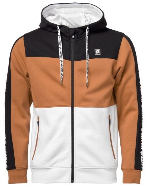 Lotto ZITAN Pánska celorozopínacia mikina, hnedá, veľkosť XXL