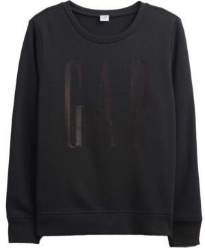 GAP V-LOGO DOORBUSTER CREW Dámska mikina s logom, čierna, veľkosť