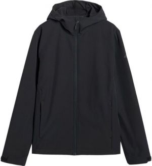 4F SOFSHELL JACKET Pánska softshellová bunda, čierna, veľkosť