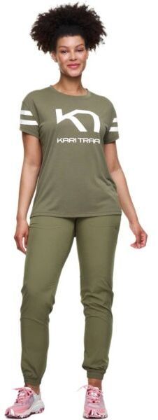 KARI TRAA VILDE Dámske tričko, khaki, veľkosť