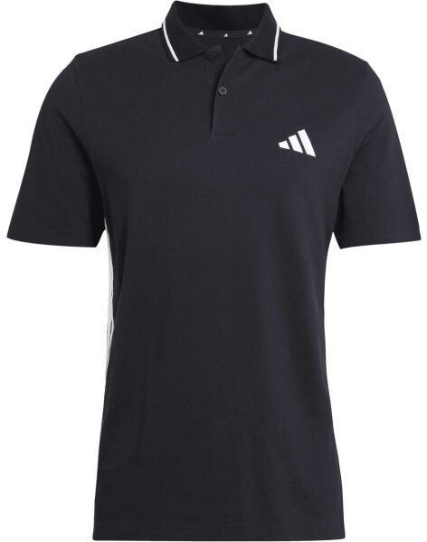 adidas ESSENTIALS 3-STRIPES PIQUÉ POLO Pánske polo tričko, čierna, veľkosť