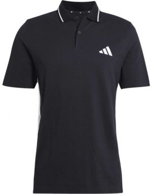 adidas ESSENTIALS 3-STRIPES PIQUÉ POLO Pánske polo tričko, čierna, veľkosť