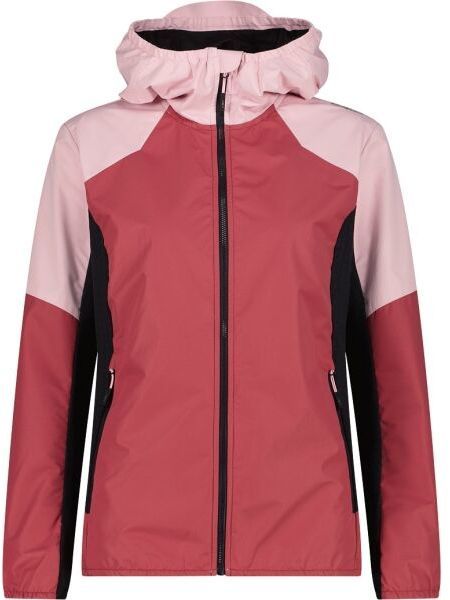 CMP WOMAN JACKET HYBRID FIX HOOD Dámska bunda, červená, veľkosť