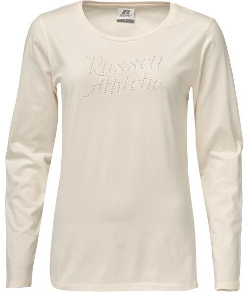 Russell Athletic LS CREW T-SHIRT Dámske tričko, béžová, veľkosť
