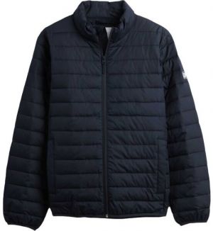 GAP V-FRCH LOGO Pánska prešívaná bunda, tmavo modrá, veľkosť