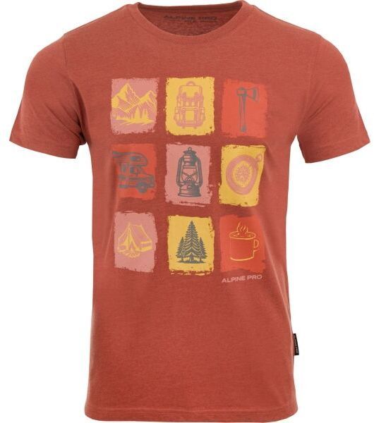 ALPINE PRO NEWEC Pánske tričko, oranžová, veľkosť