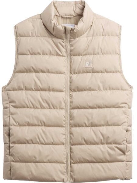 GAP V-FRCH LOGO LTWT PUFFER Pánska vesta, béžová, veľkosť