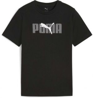Puma ESSENTIALS LOGO LAB TEE Chlapčenské tričko, čierna, veľkosť
