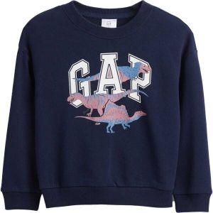 GAP V-FRCH OVERSIZED LOGO CREW Detská mikina, tmavo modrá, veľkosť 3Y