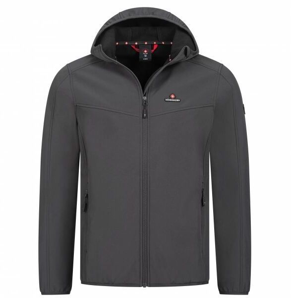 HOHENHORN ALPBERG Pánska softshellová bunda, tmavo sivá, veľkosť