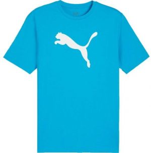 Puma TEAMRISE LOGO JERSEY Pánske tričko, tyrkysová, veľkosť