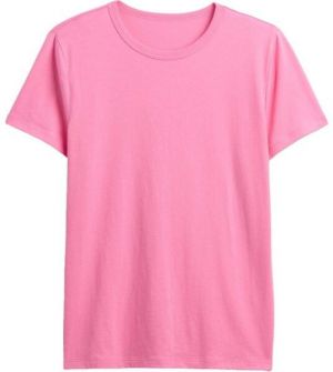 GAP V-SS FAV CREW SOLID Dámske bavlnené tričko, ružová, veľkosť